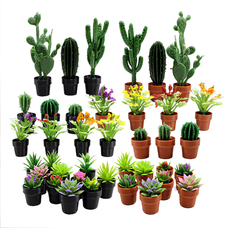 8 ชิ้น ต้นไม้กระถางพลาสติกจิ๋ว - Succulent Set บทวิจารณ์และราคา